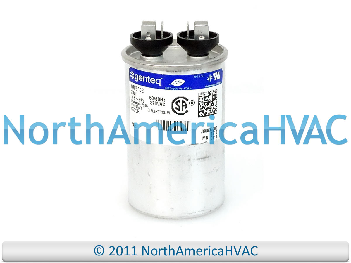 Capcom Capacitor Run Round 20 uf MFD 370 Volt Replaces Goodman